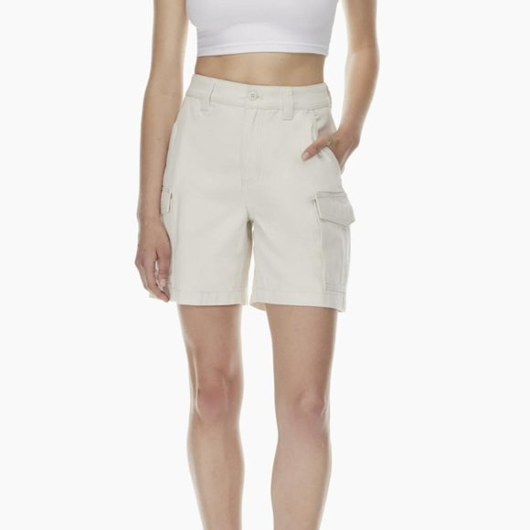 Aritzia Tna Lenox Cargo Shorts, Size 4, Flax Beige - Picture 5 of 8